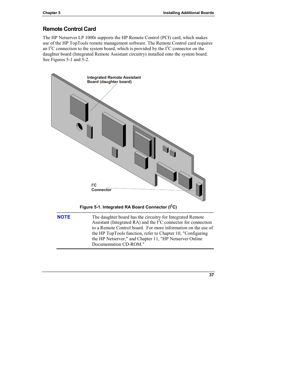 Remote control card | HP Netserver L Server series User Manual | Page 43 / 140