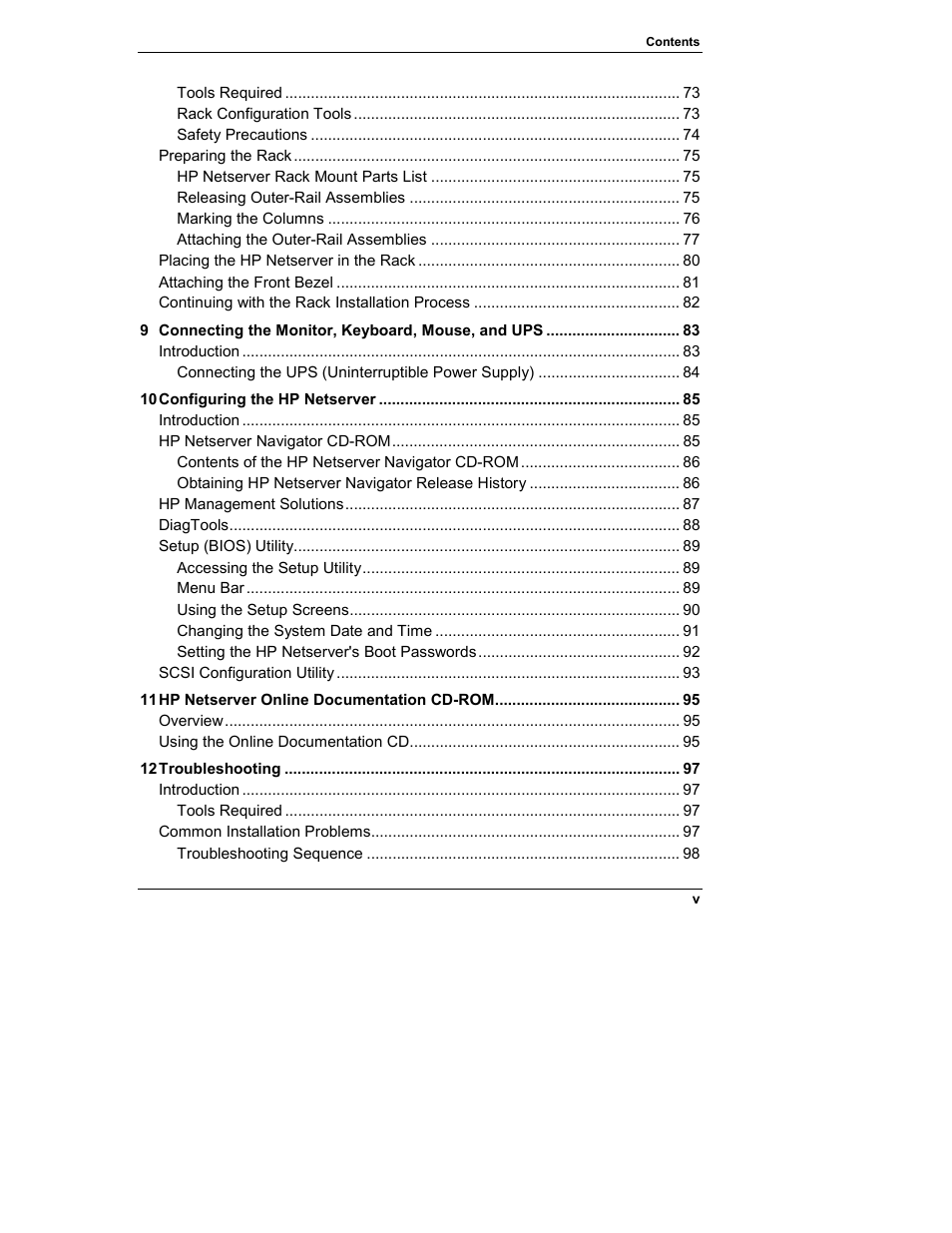 HP Netserver L Server series User Manual | Page 5 / 140