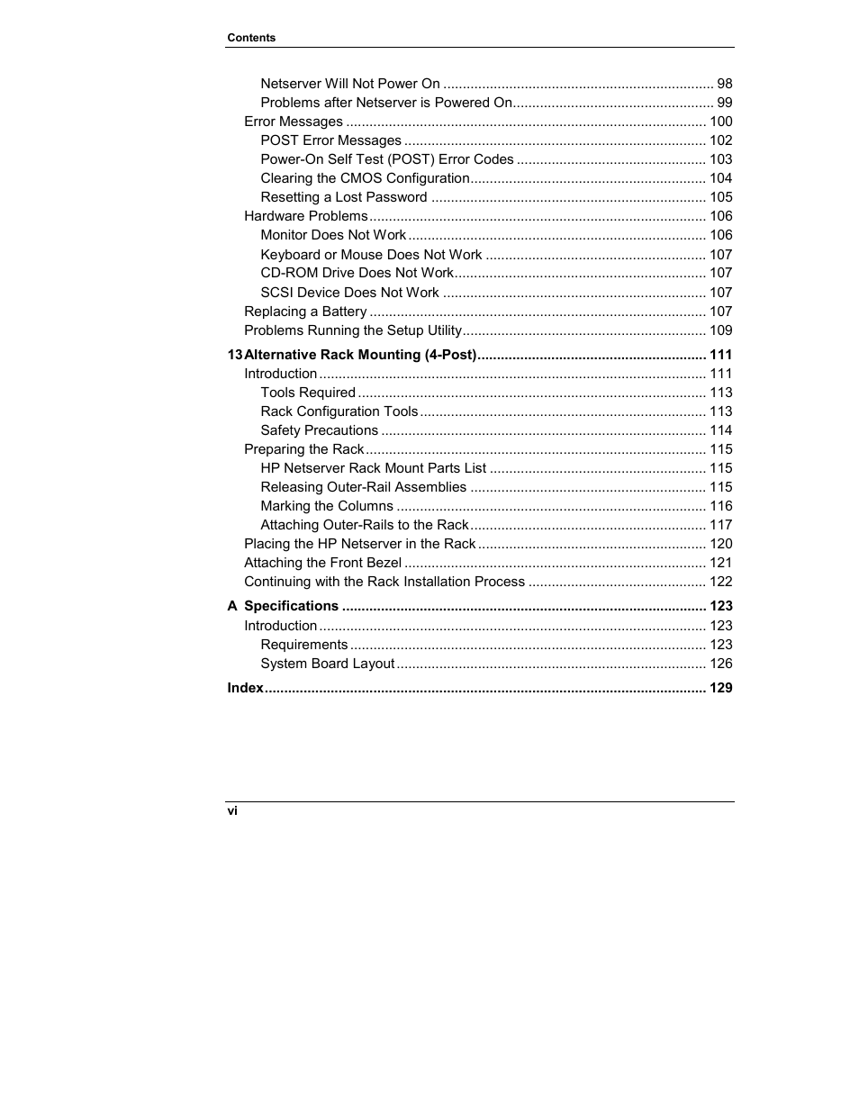 HP Netserver L Server series User Manual | Page 6 / 140