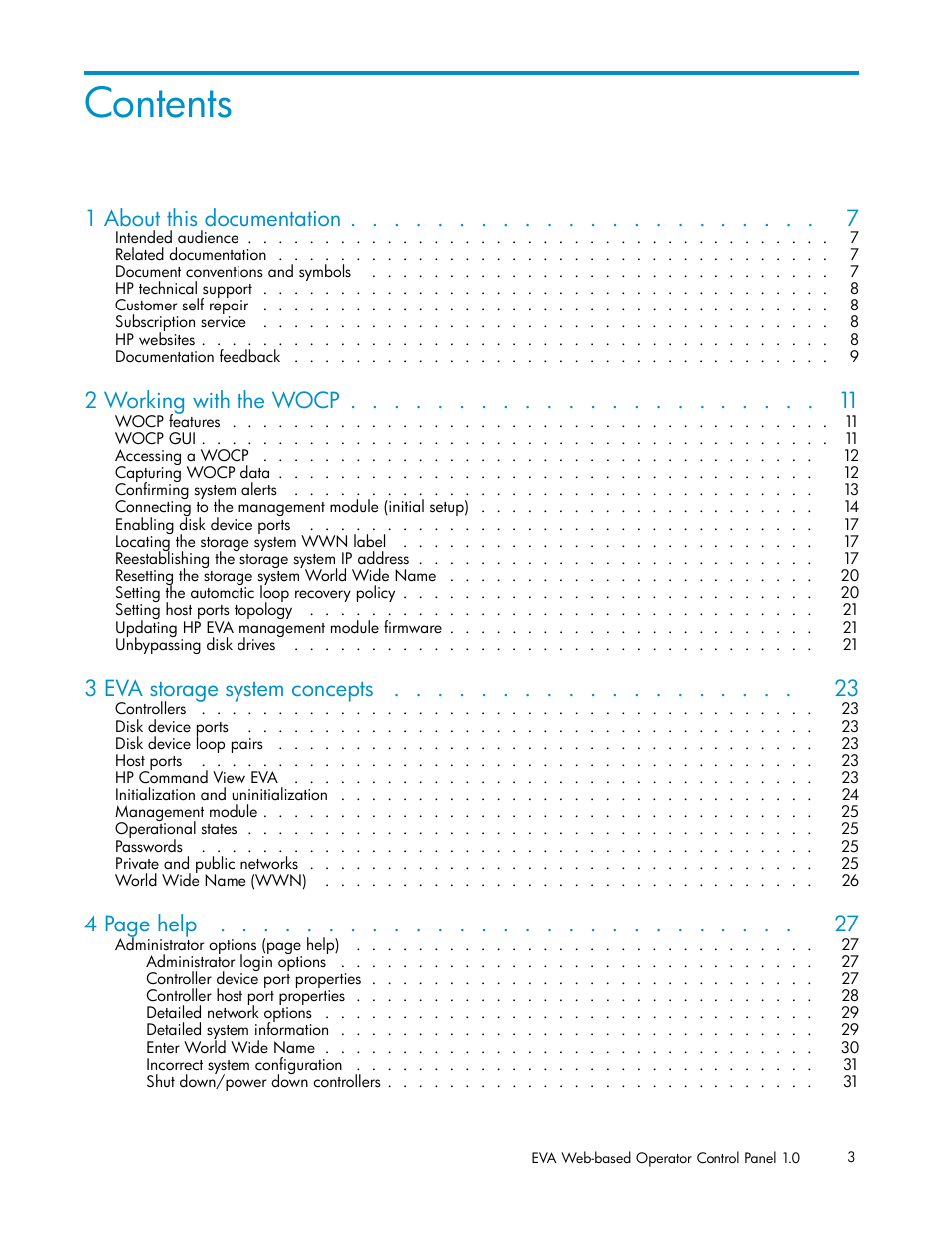 HP 4100 Enterprise Virtual Array User Manual | Page 3 / 35