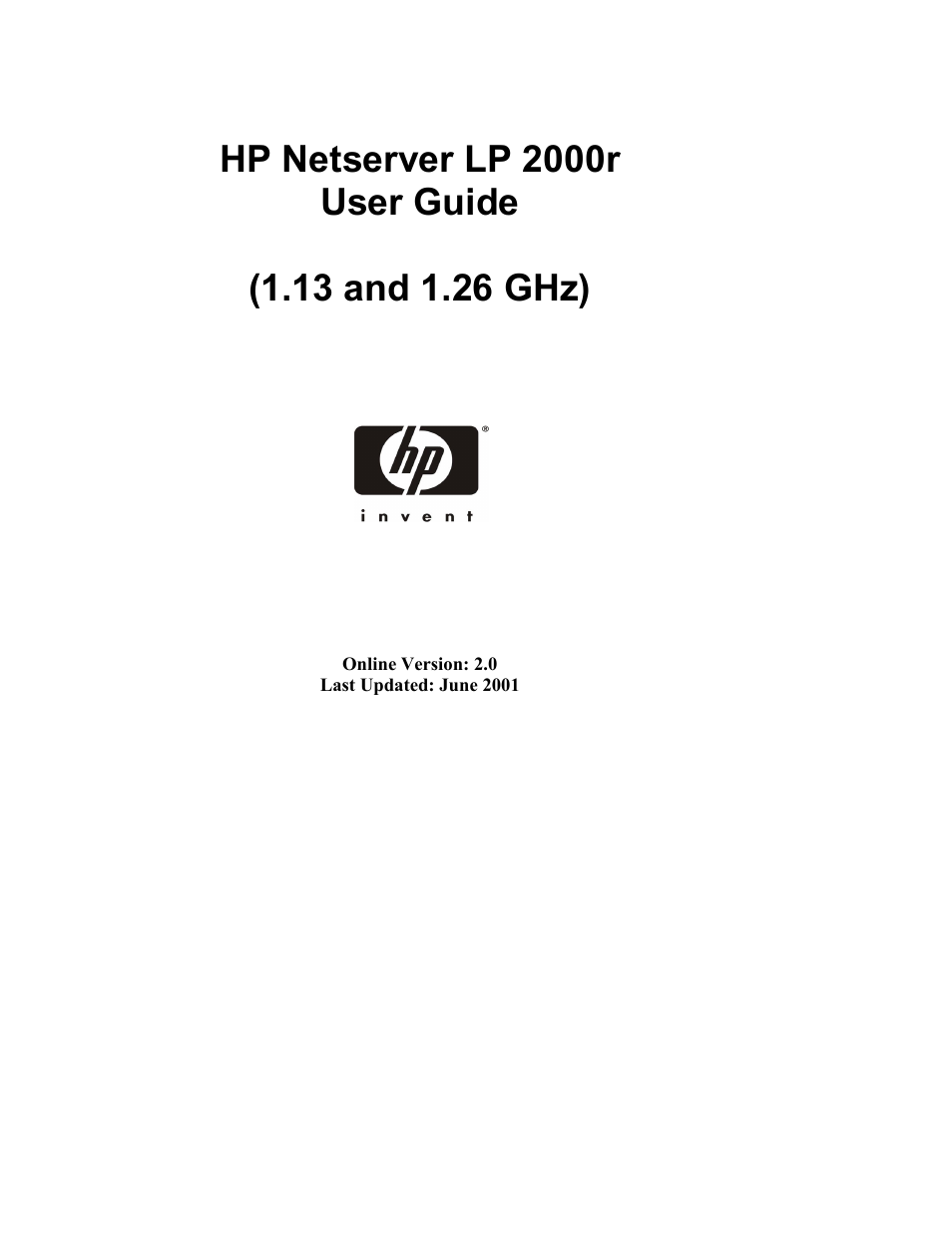 HP Netserver L Server series User Manual | 146 pages
