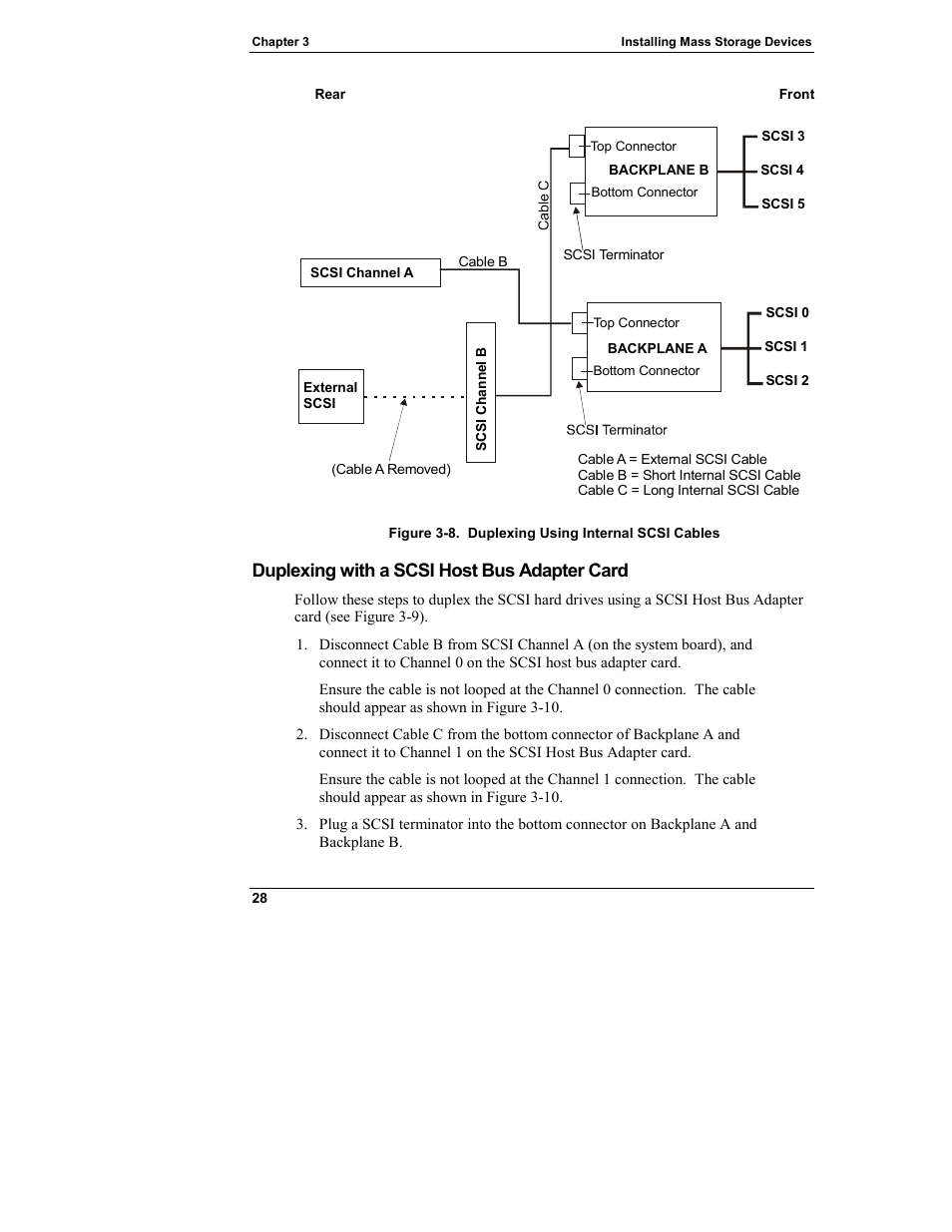 Duplexing with a scsi host bus adapter card | HP Netserver L Server series User Manual | Page 34 / 146