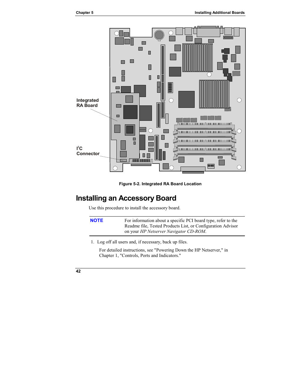 Installing an accessory board | HP Netserver L Server series User Manual | Page 48 / 146