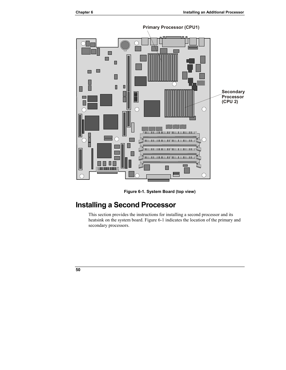 Installing a second processor | HP Netserver L Server series User Manual | Page 56 / 146