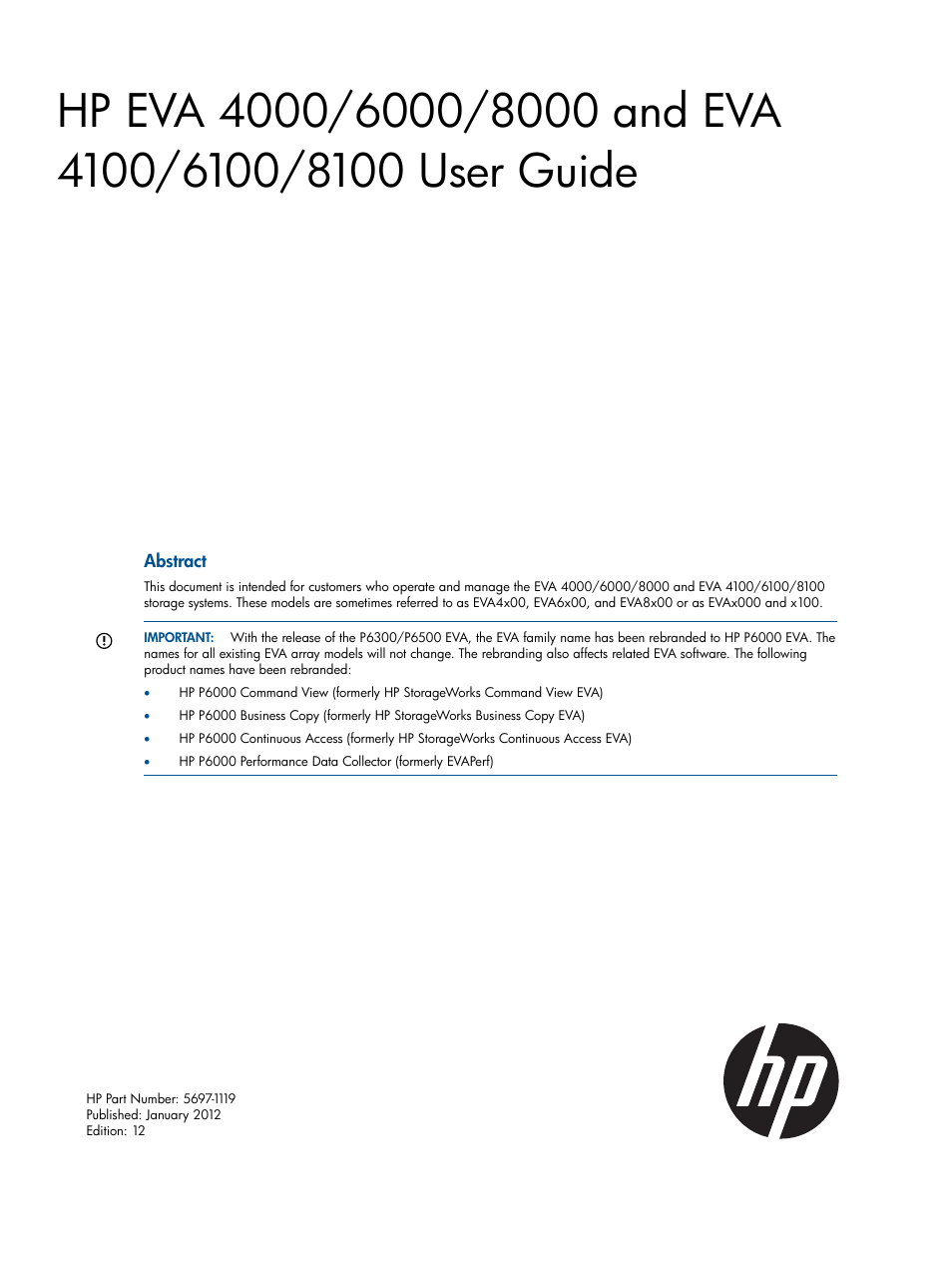 HP 4000.6000.8000 Enterprise Virtual Arrays User Manual | 180 pages