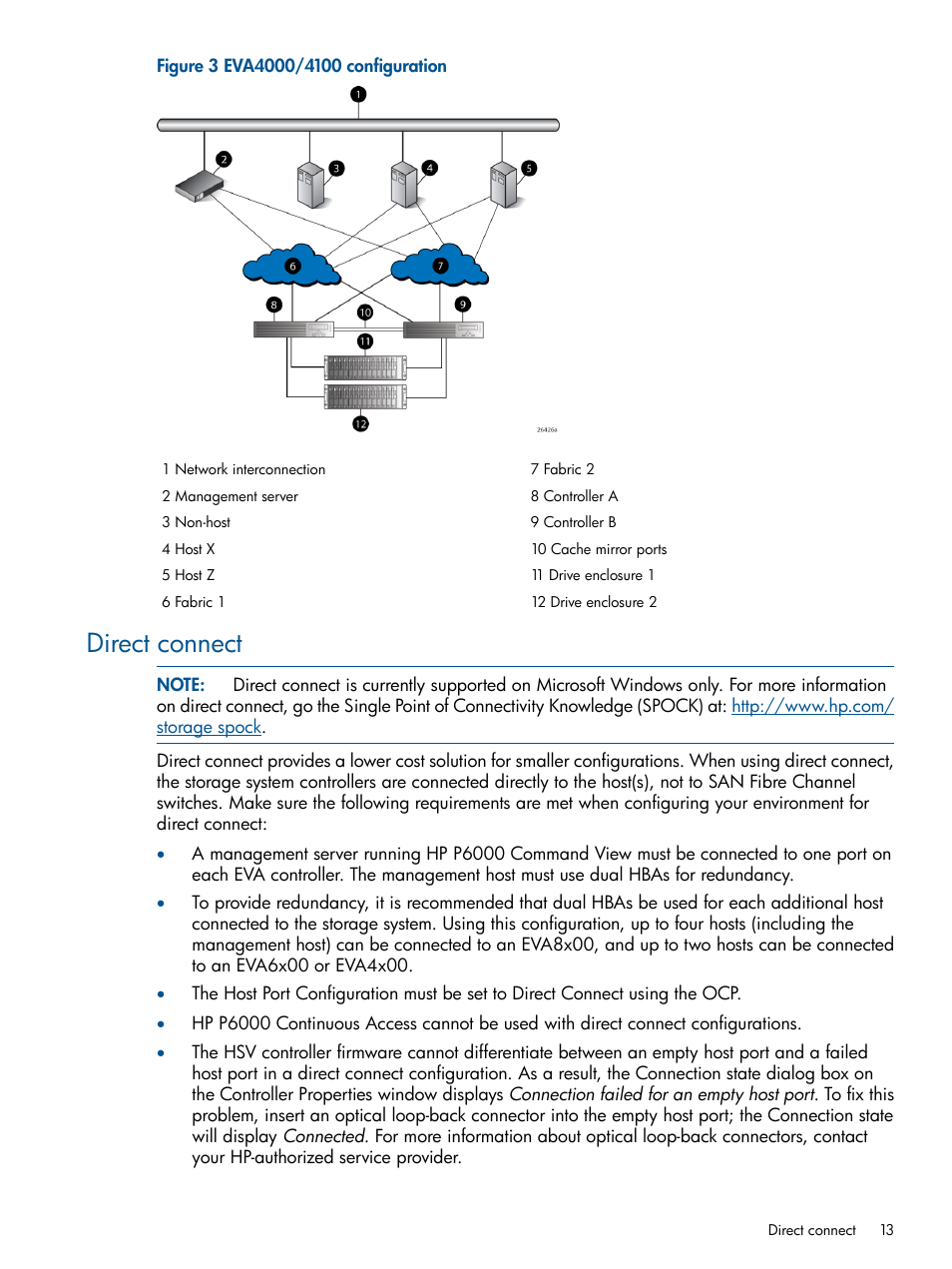 Direct connect | HP 4000.6000.8000 Enterprise Virtual Arrays User Manual | Page 13 / 180