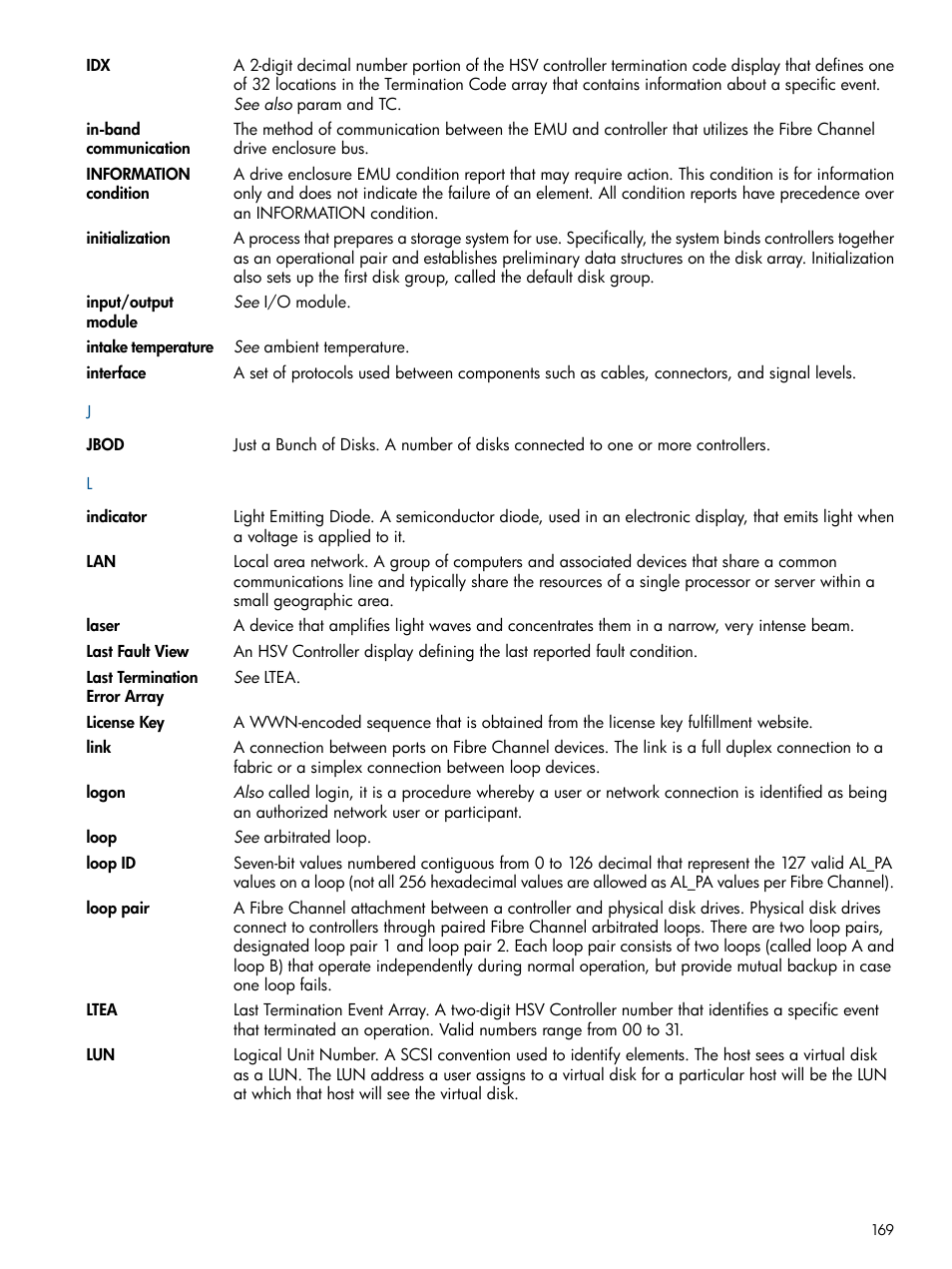 HP 4000.6000.8000 Enterprise Virtual Arrays User Manual | Page 169 / 180