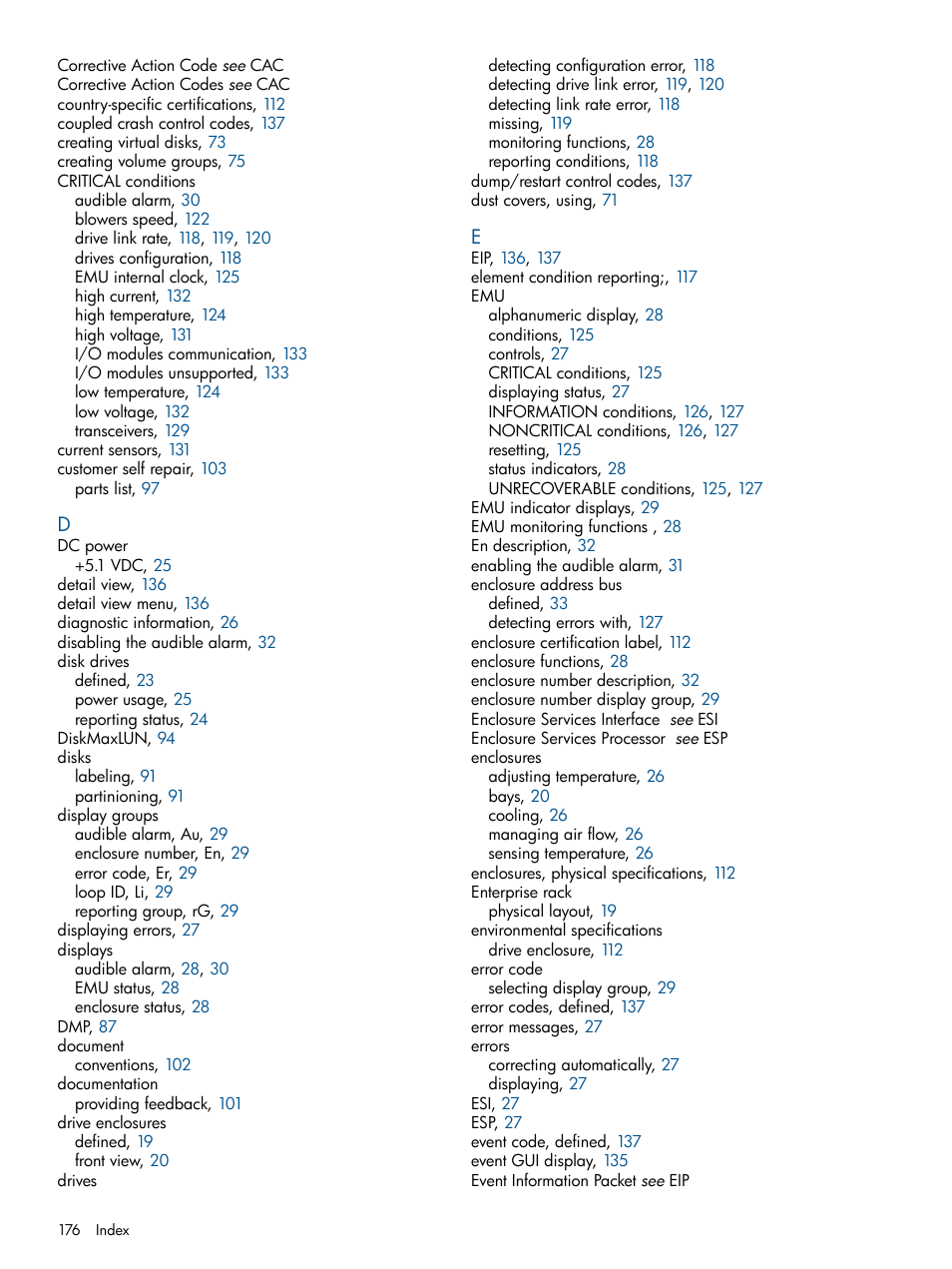 HP 4000.6000.8000 Enterprise Virtual Arrays User Manual | Page 176 / 180