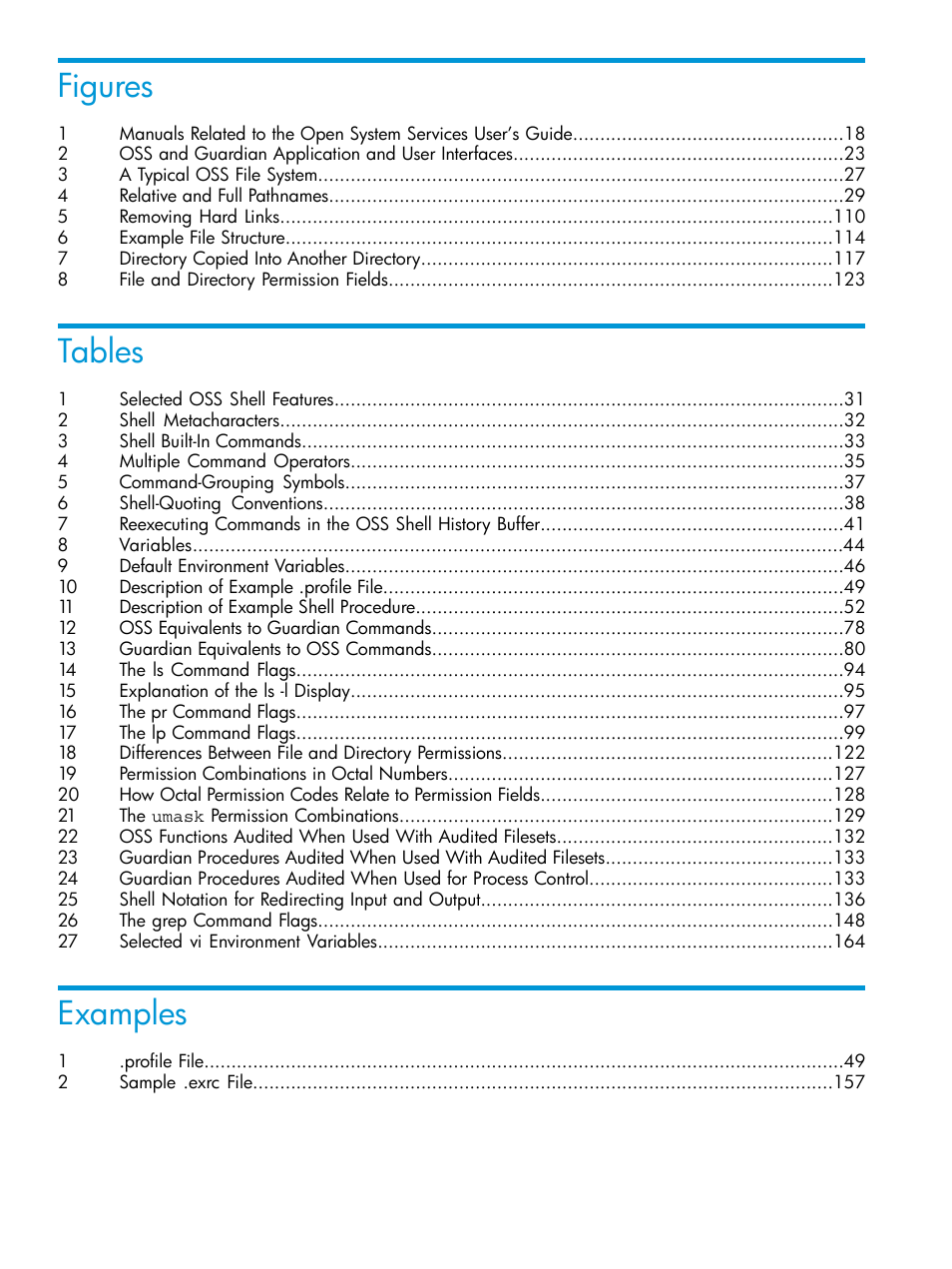 Figures, Tables, Examples | HP NonStop G-Series User Manual | Page 10 / 213