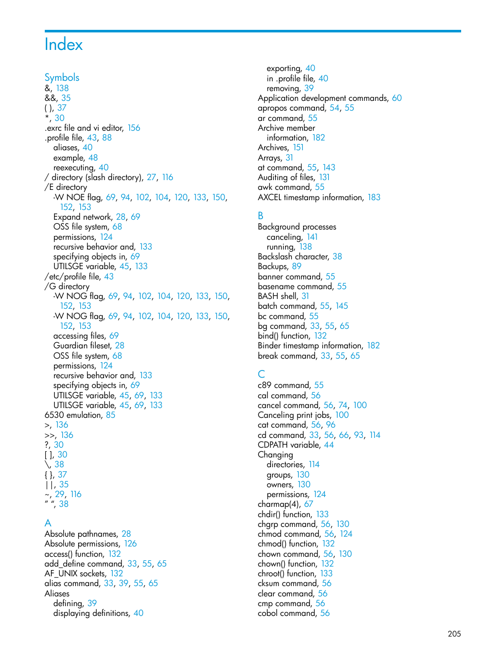 Index | HP NonStop G-Series User Manual | Page 205 / 213