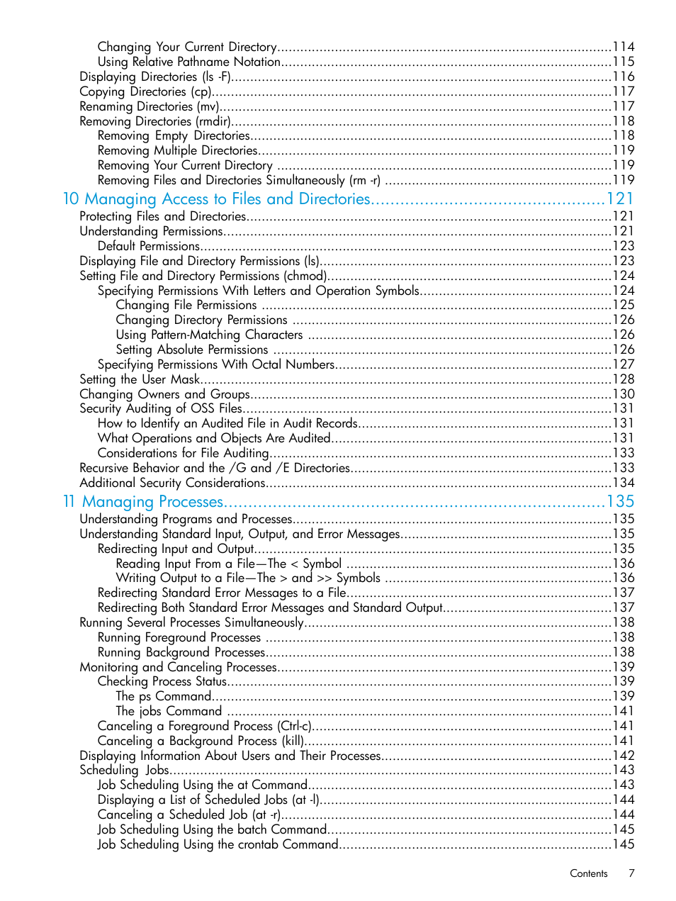 10 managing access to files and directories, 11 managing processes | HP NonStop G-Series User Manual | Page 7 / 213