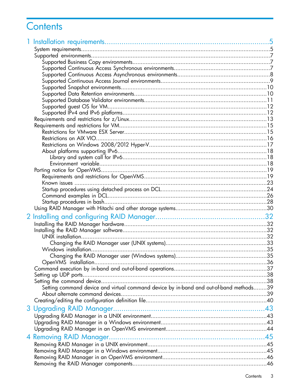 HP XP RAID Manager Software User Manual | Page 3 / 95