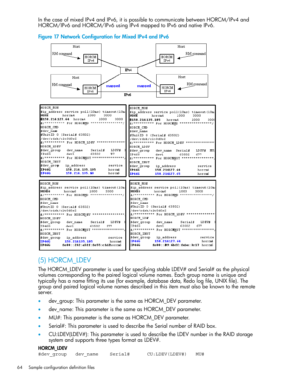 5) horcm_ldev | HP XP RAID Manager Software User Manual | Page 64 / 95