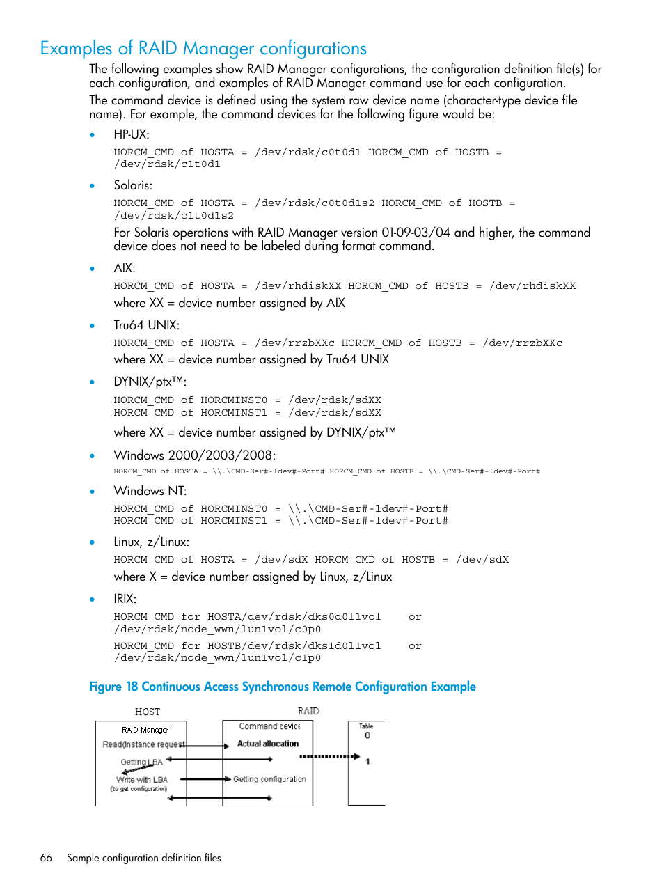 Examples of raid manager configurations | HP XP RAID Manager Software User Manual | Page 66 / 95