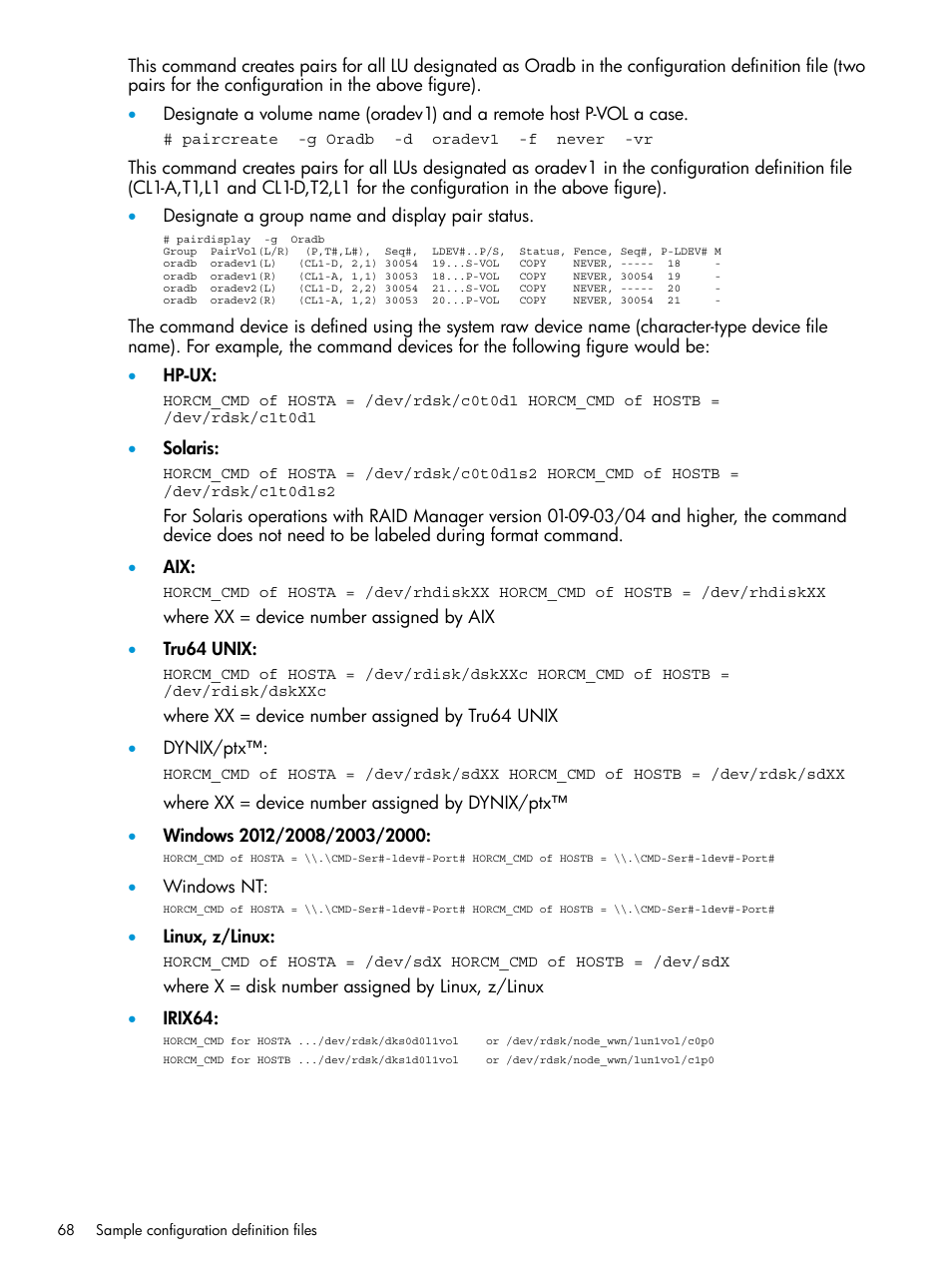 HP XP RAID Manager Software User Manual | Page 68 / 95