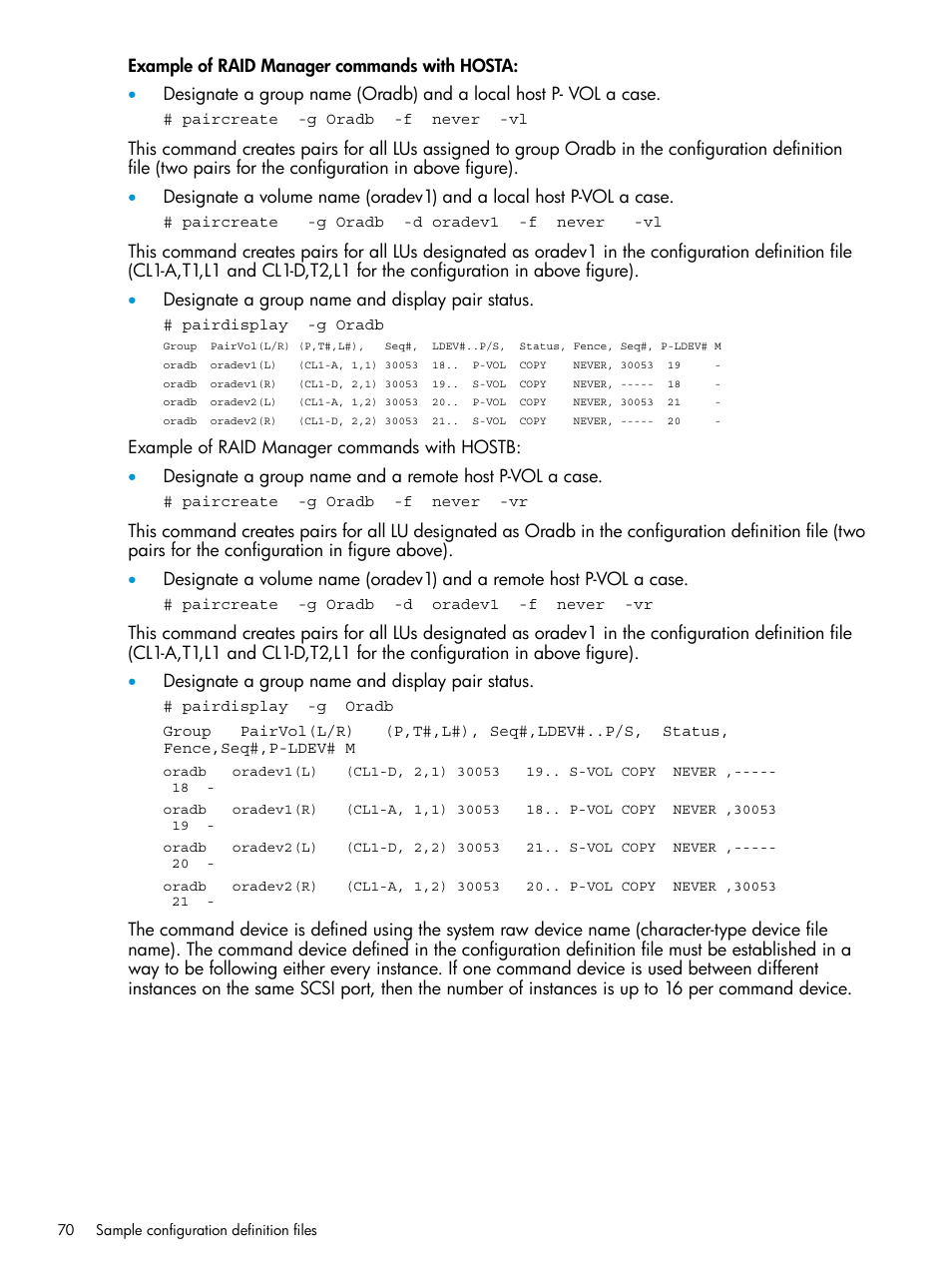 HP XP RAID Manager Software User Manual | Page 70 / 95