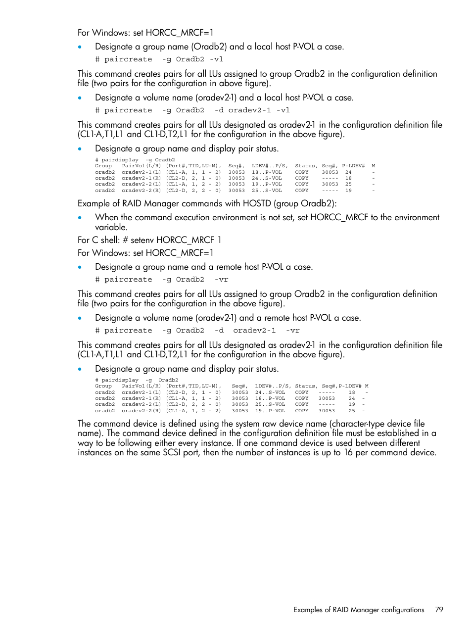 HP XP RAID Manager Software User Manual | Page 79 / 95