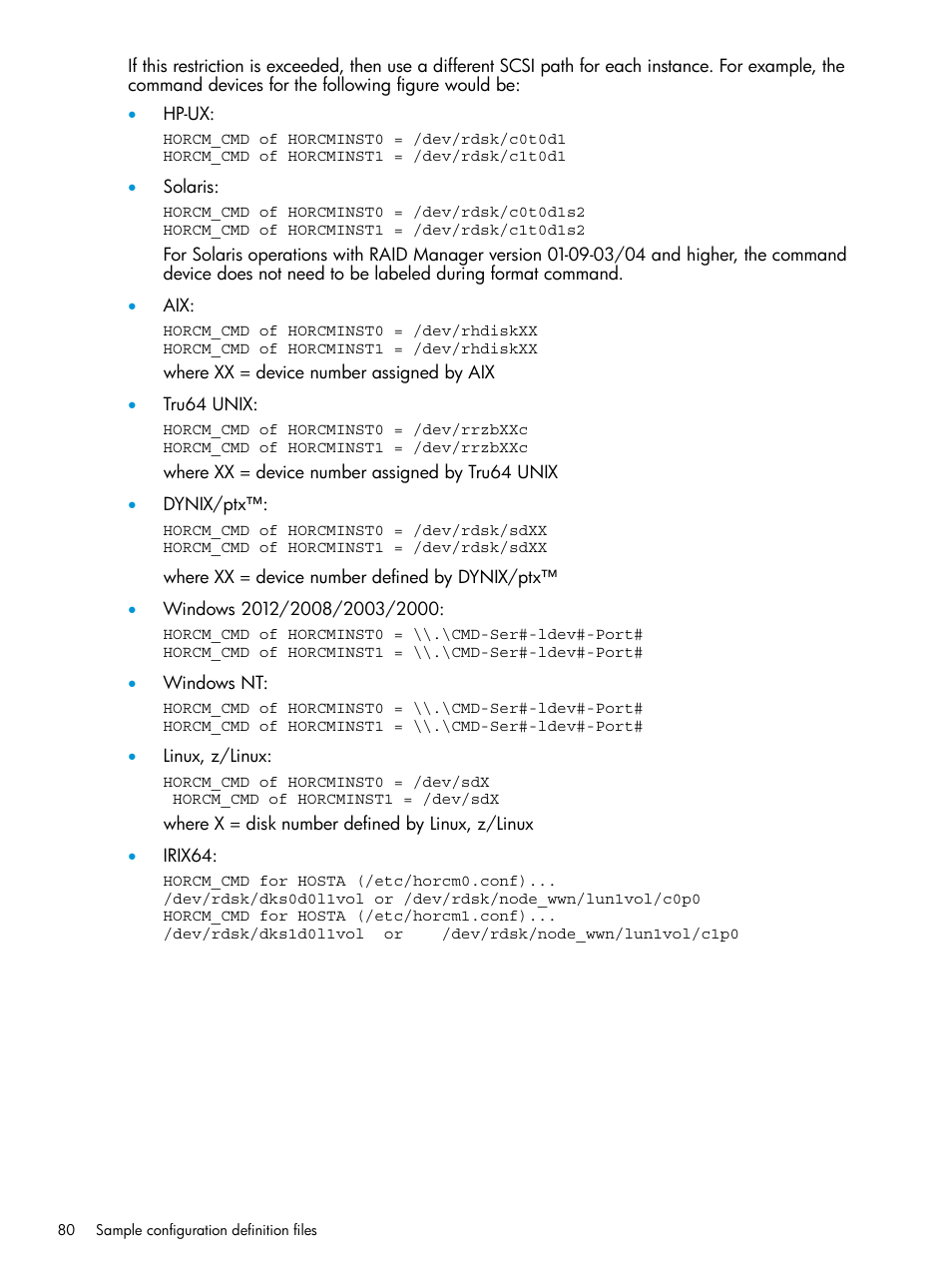 HP XP RAID Manager Software User Manual | Page 80 / 95