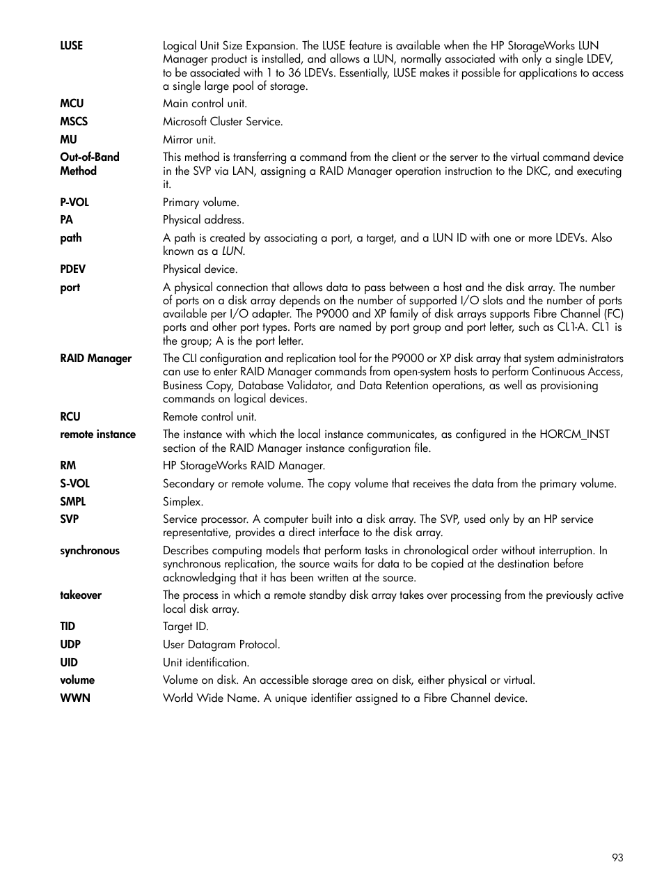 HP XP RAID Manager Software User Manual | Page 93 / 95