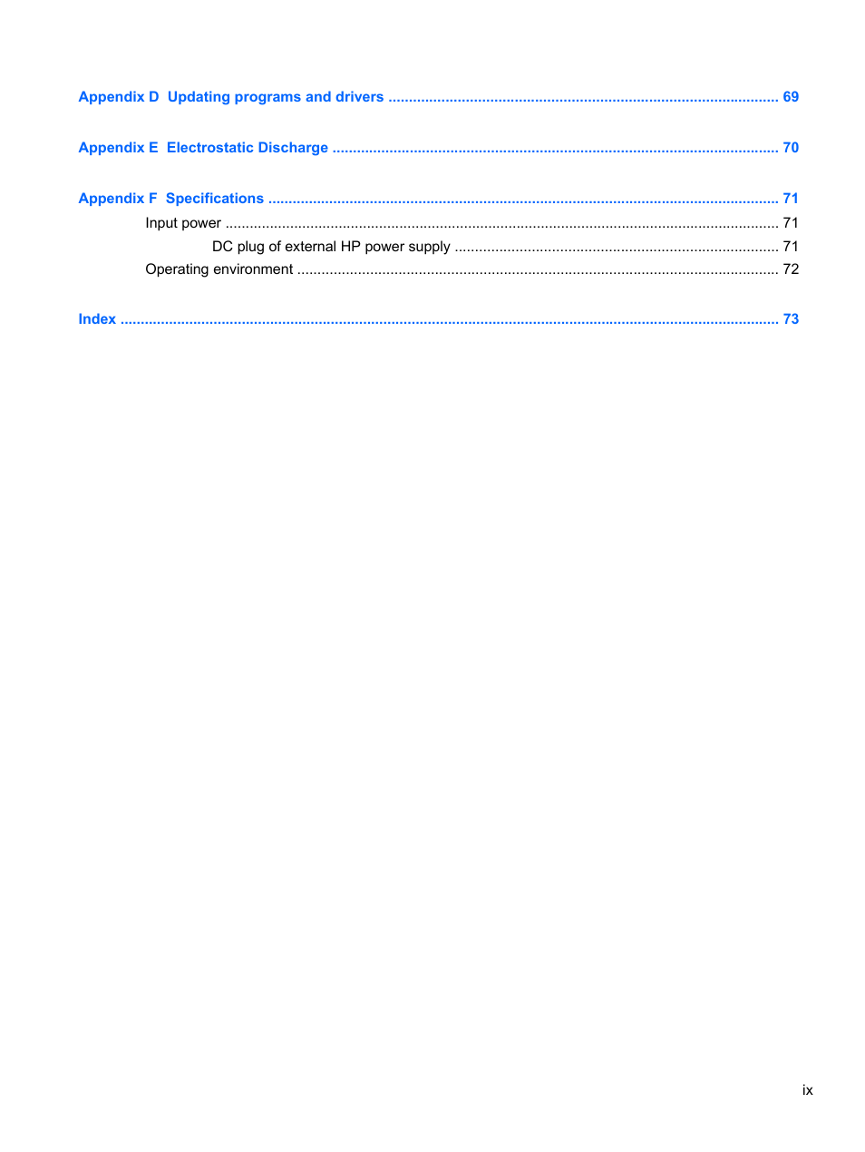 HP Folio 13-1035nr Notebook PC User Manual | Page 9 / 85