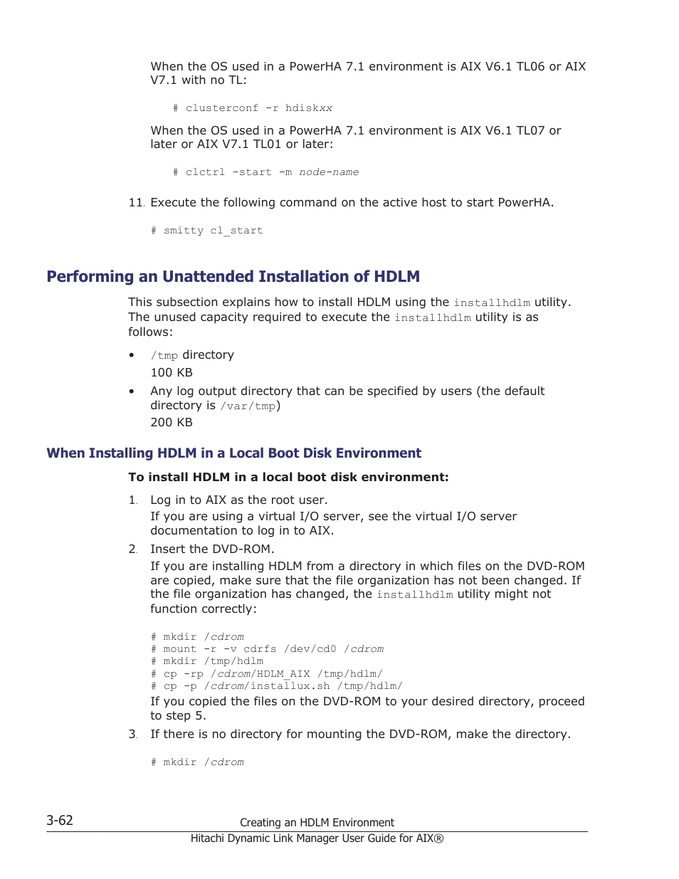 Performing an unattended installation of hdlm, Performing an unattended installation of hdlm -62 | HP XP Racks User Manual | Page 124 / 460