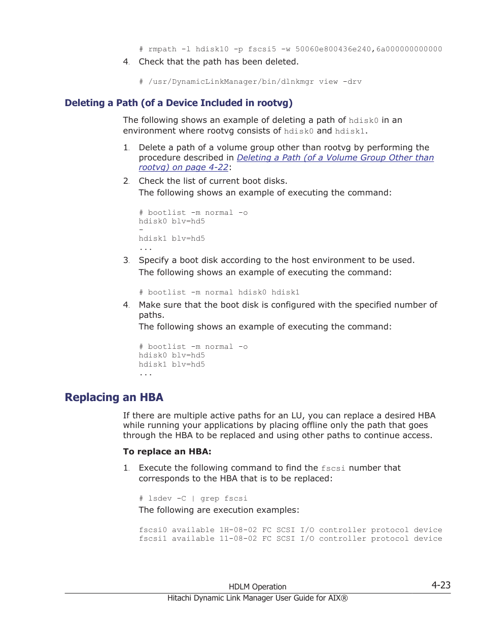 Replacing an hba, Replacing an hba -23 | HP XP Racks User Manual | Page 189 / 460
