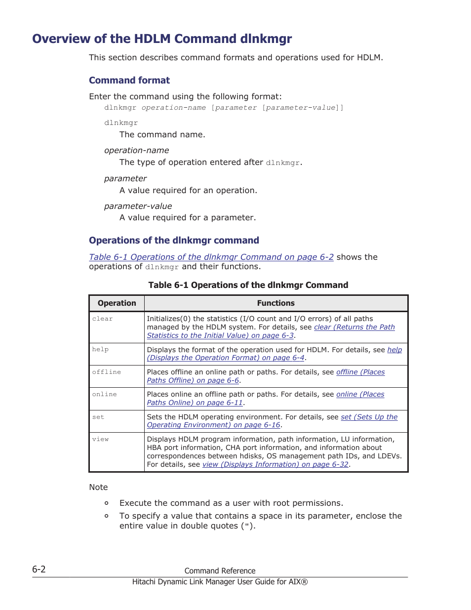 Overview of the hdlm command dlnkmgr, Overview of the hdlm command dlnkmgr -2 | HP XP Racks User Manual | Page 208 / 460