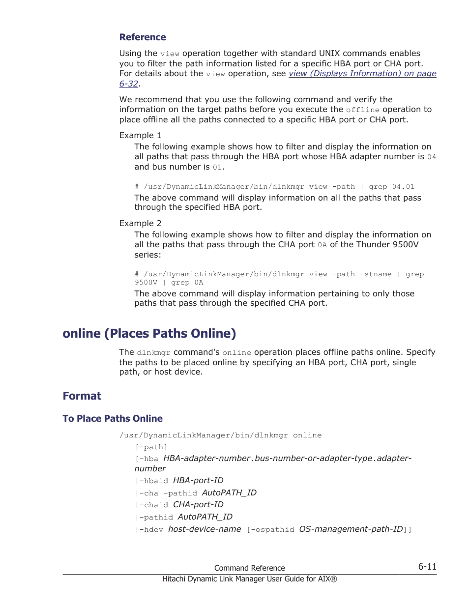 Online (places paths online), Format, Online (places paths online) -11 | Format -11, To place paths online -11, Online (places paths online) on, For details on the, Operation, see, Online (places | HP XP Racks User Manual | Page 217 / 460