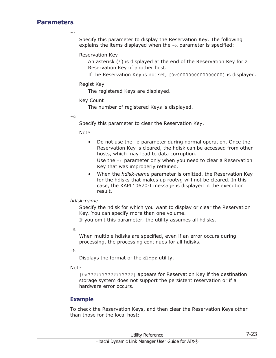 Parameters, Parameters -23 | HP XP Racks User Manual | Page 295 / 460