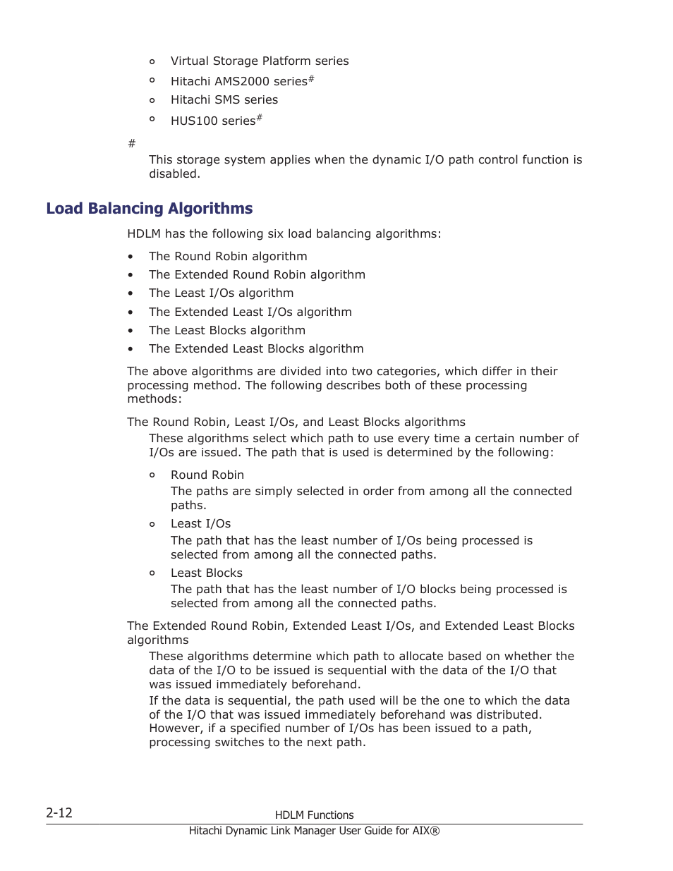 Load balancing algorithms, Load balancing algorithms -12 | HP XP Racks User Manual | Page 32 / 460