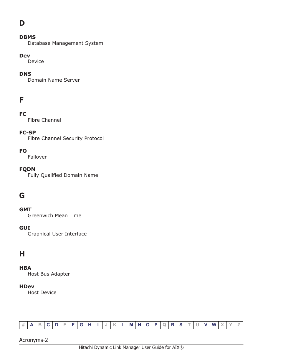 F g h | HP XP Racks User Manual | Page 440 / 460