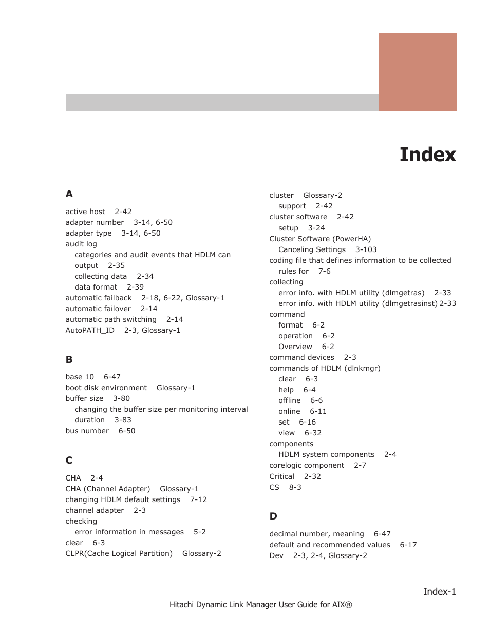 Index, Index-1 | HP XP Racks User Manual | Page 453 / 460
