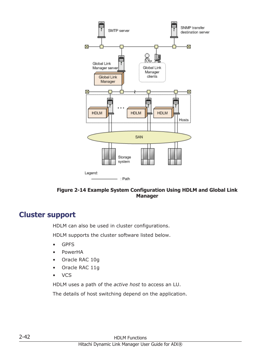 Cluster support, Cluster support -42 | HP XP Racks User Manual | Page 62 / 460