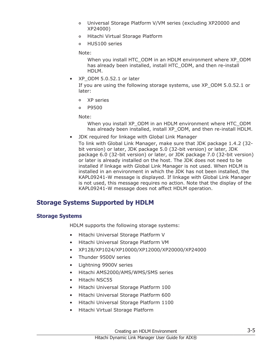 Storage systems supported by hdlm, Storage systems supported by hdlm -5, Storage systems -5 | Storage | HP XP Racks User Manual | Page 67 / 460