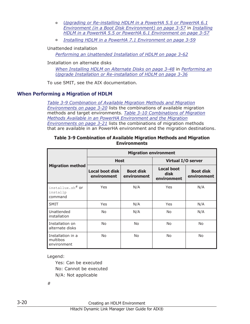 When performing a migration of hdlm -20 | HP XP Racks User Manual | Page 82 / 460