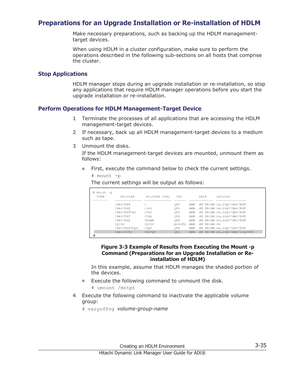 Stop applications -35 | HP XP Racks User Manual | Page 97 / 460