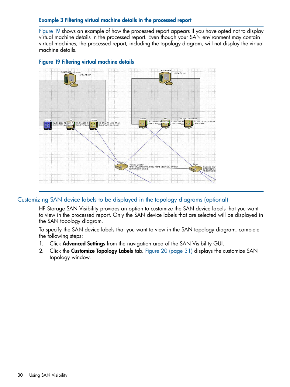 Filtering virtual machine details | HP SAN User Manual | Page 30 / 59