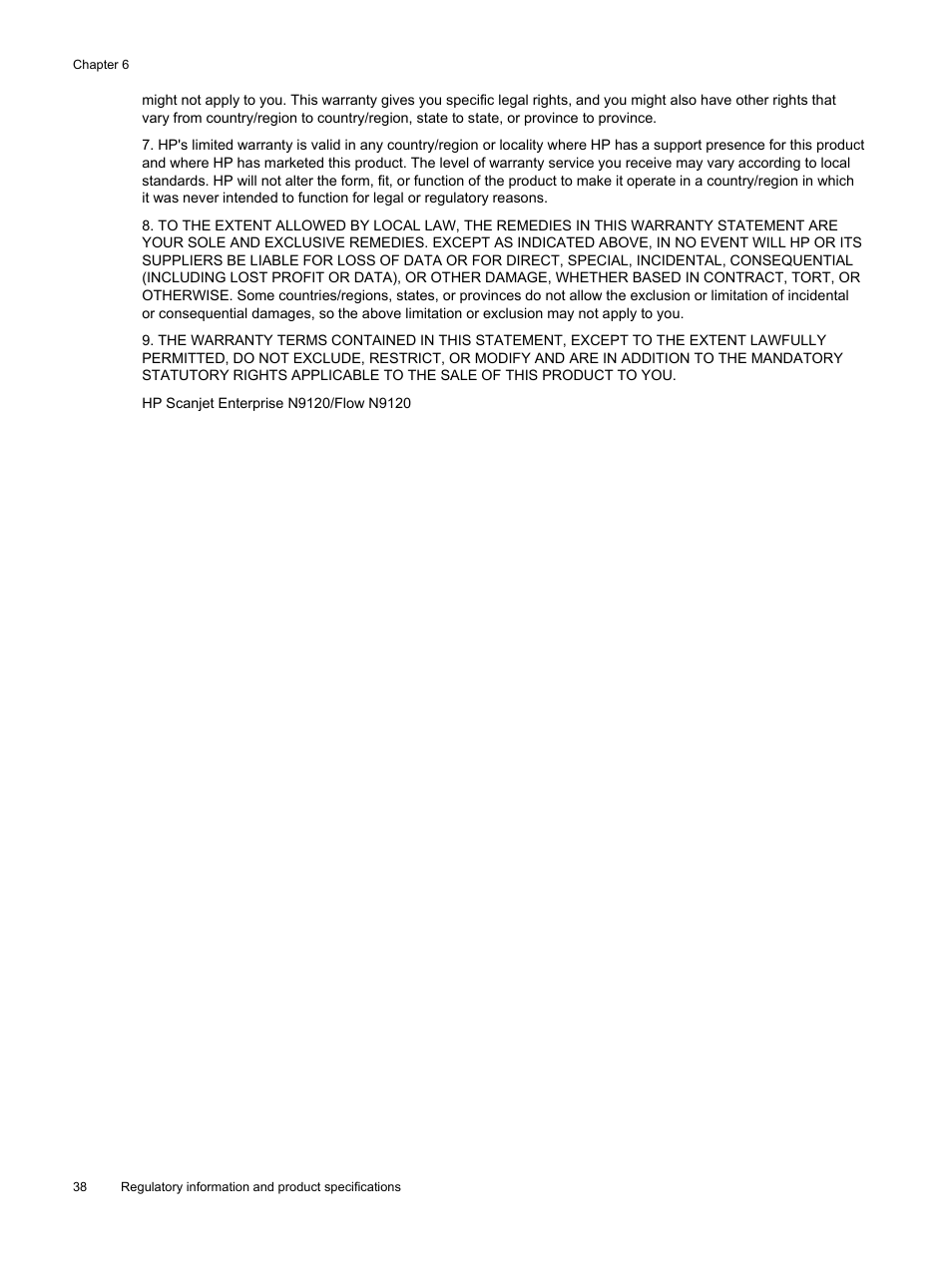 HP Scanjet Enterprise Flow N9120 Flatbed Scanner User Manual | Page 40 / 42