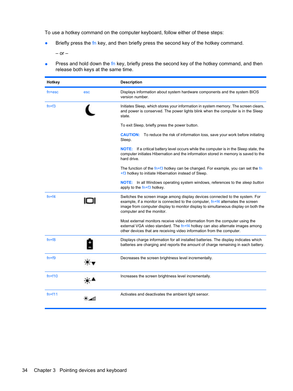 HP EliteBook 2540p Notebook PC User Manual | Page 46 / 175