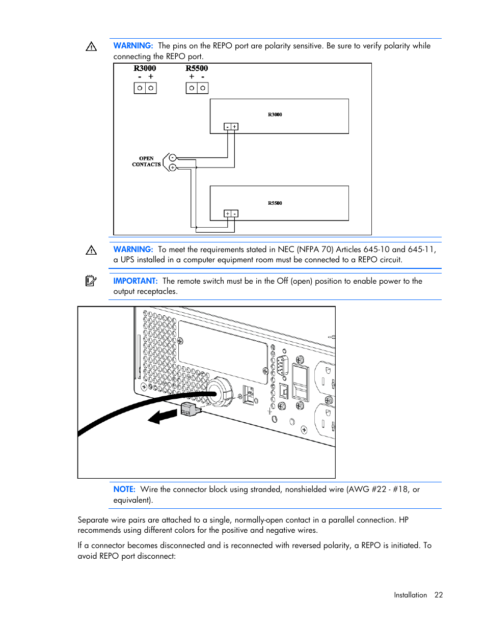 HP Tower Uninterruptible Power System User Manual | Page 22 / 79