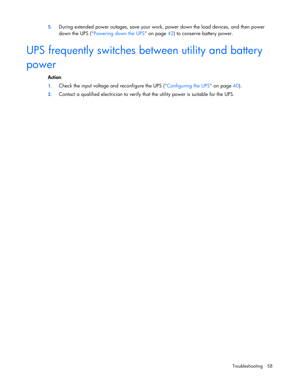 HP Tower Uninterruptible Power System User Manual | Page 58 / 79