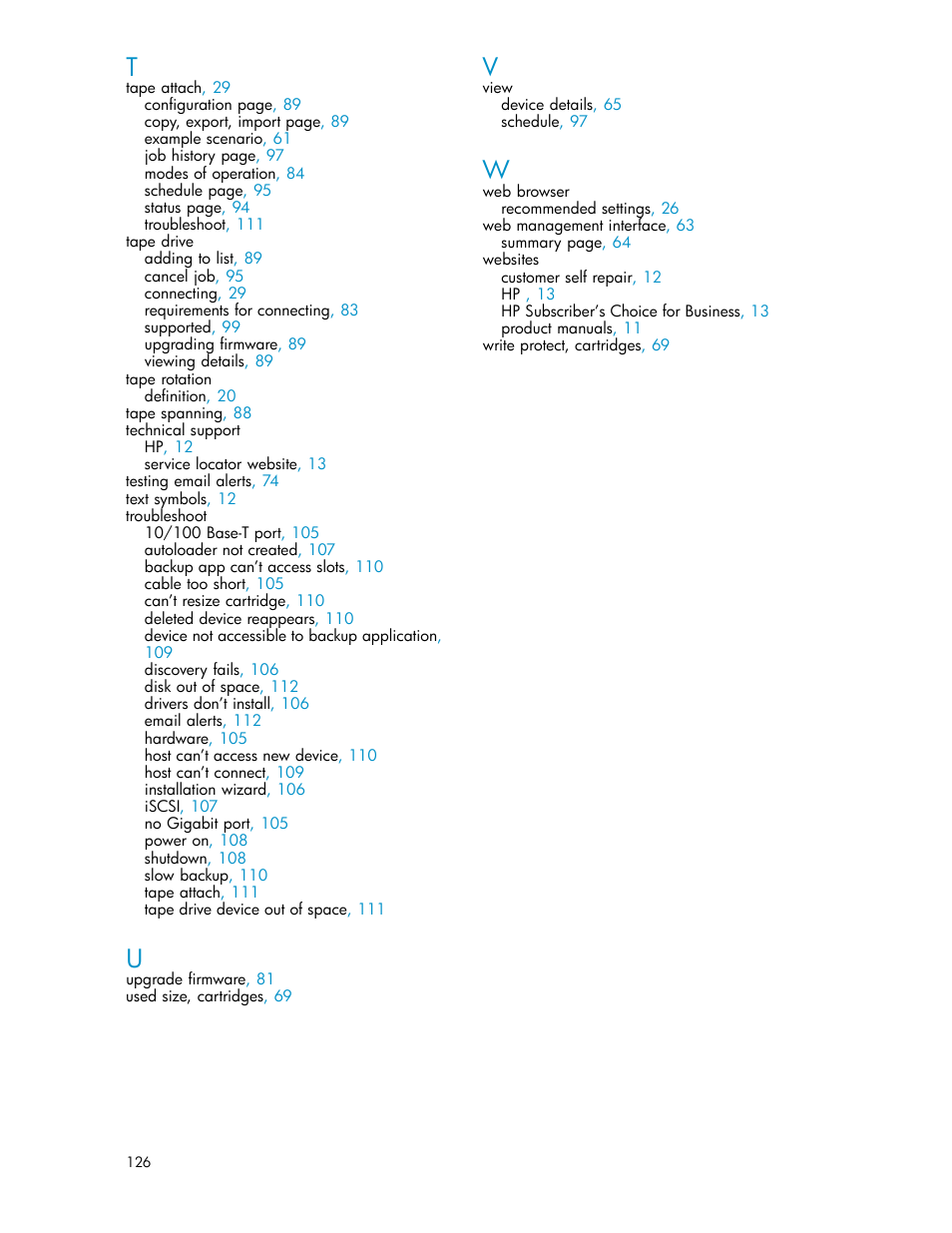 HP D2D100 Backup System User Manual | Page 126 / 126