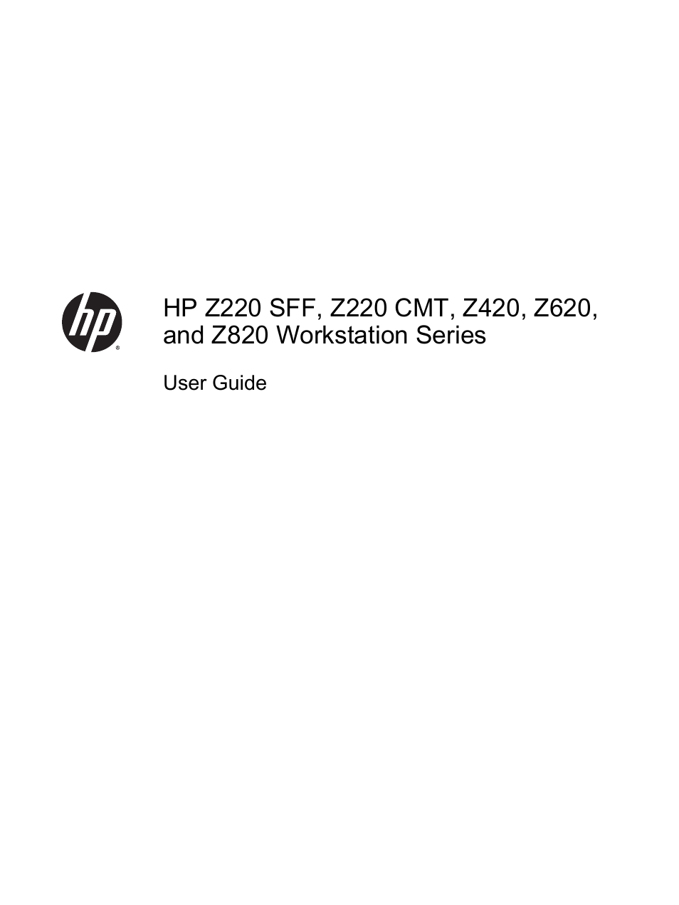 HP Z620 Workstation User Manual | 65 pages