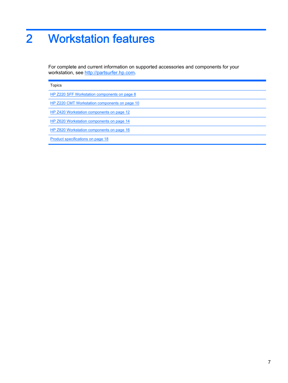Workstation features, 2 workstation features, 2workstation features | HP Z620 Workstation User Manual | Page 15 / 65