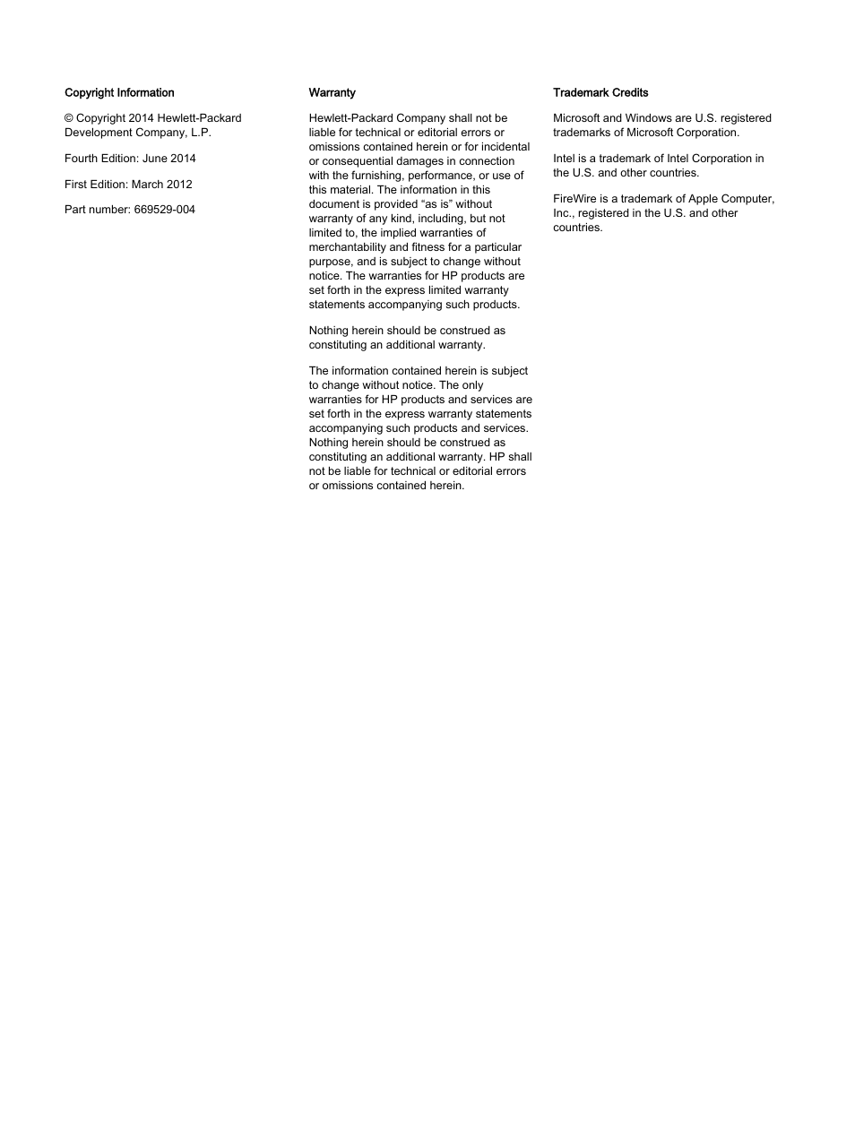 HP Z620 Workstation User Manual | Page 2 / 65