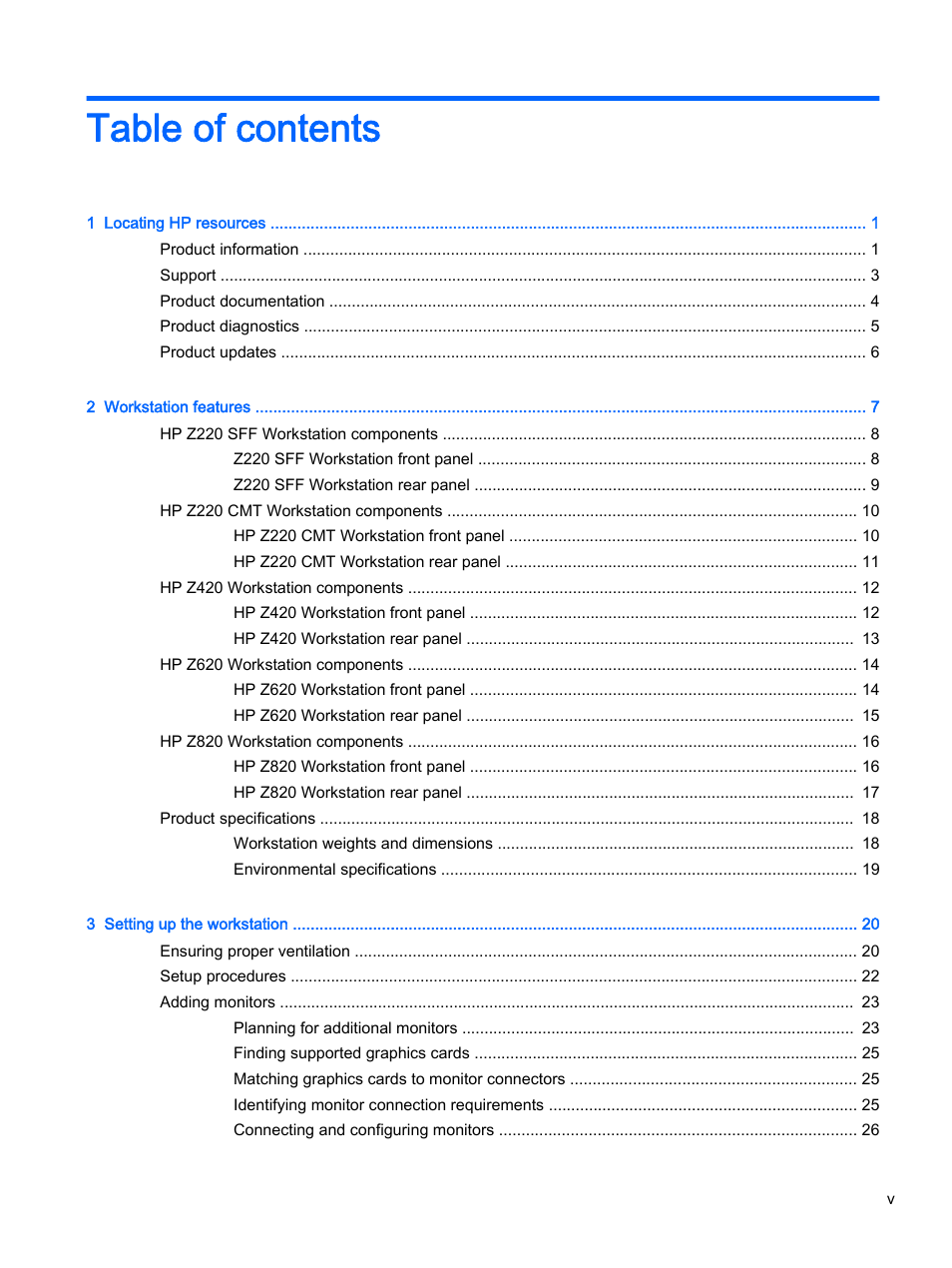 HP Z620 Workstation User Manual | Page 5 / 65
