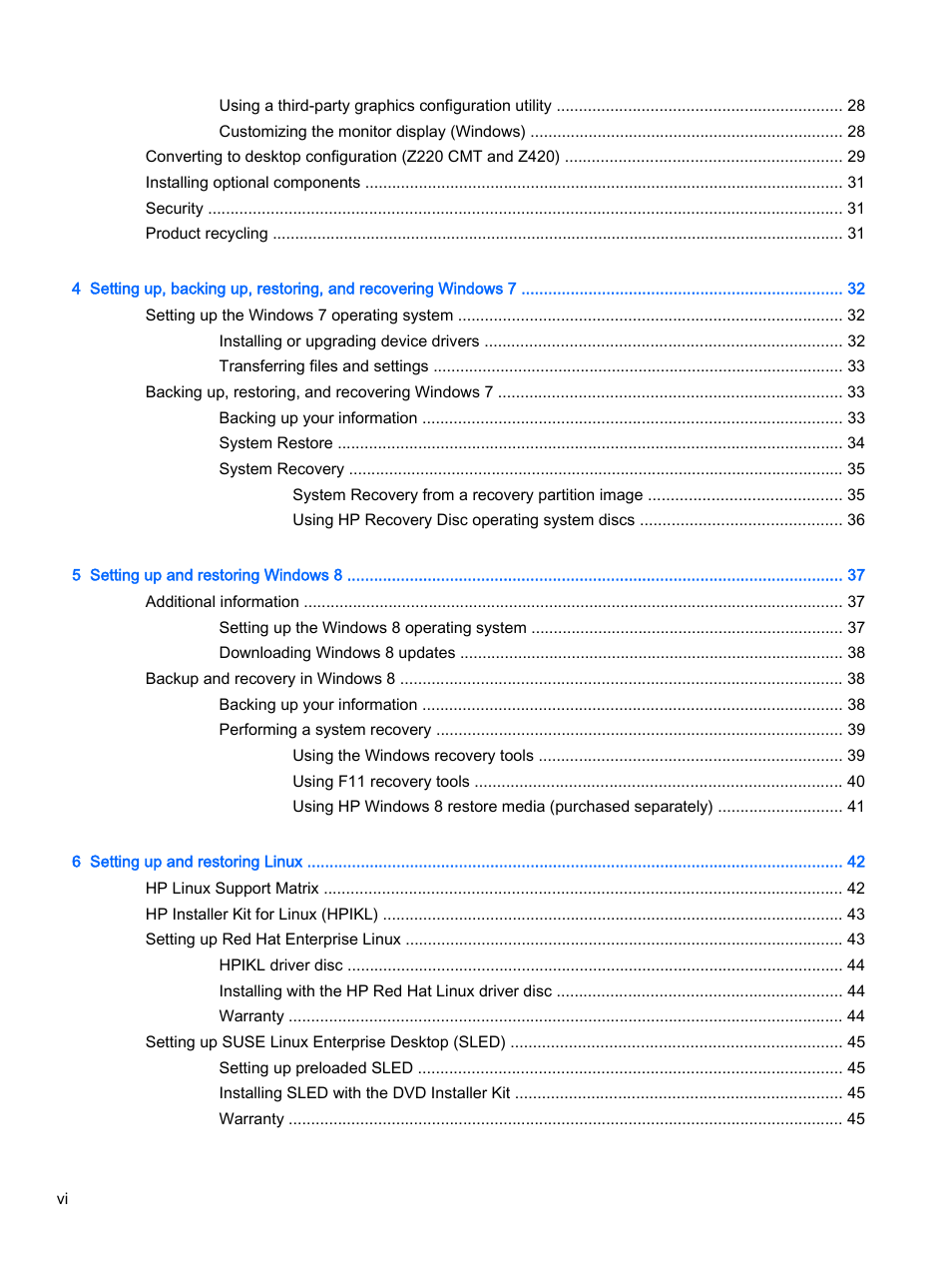HP Z620 Workstation User Manual | Page 6 / 65