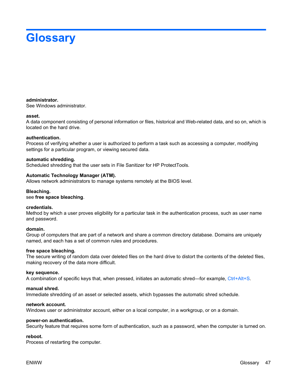 Glossary | HP Pro 3120 Small Form Factor-PC User Manual | Page 55 / 58