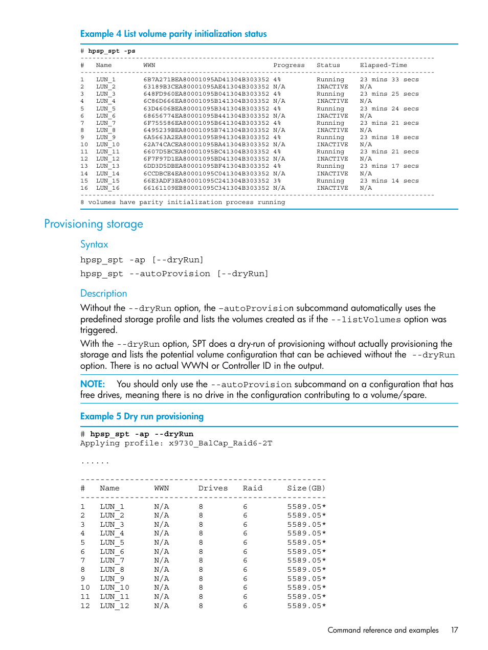 Provisioning storage | HP StoreAll Storage User Manual | Page 17 / 47