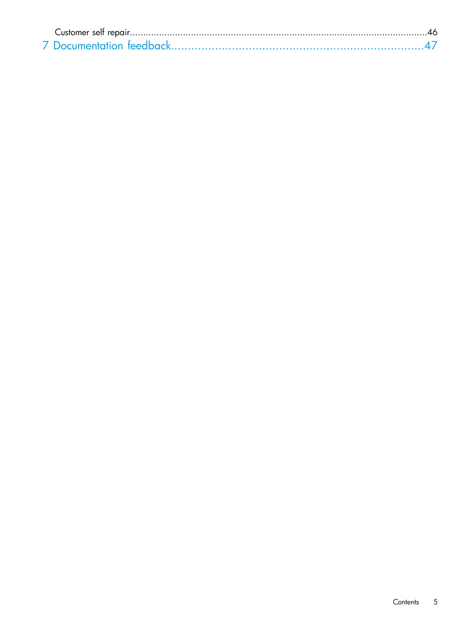 7 documentation feedback | HP StoreAll Storage User Manual | Page 5 / 47